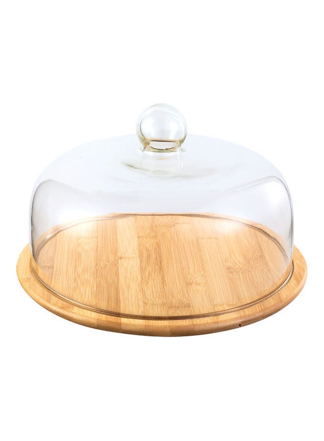 XiuWoo - Cake Platter With Dome Cover Multicolour Plate 32, Lid (29x19.3)cm - Image 1