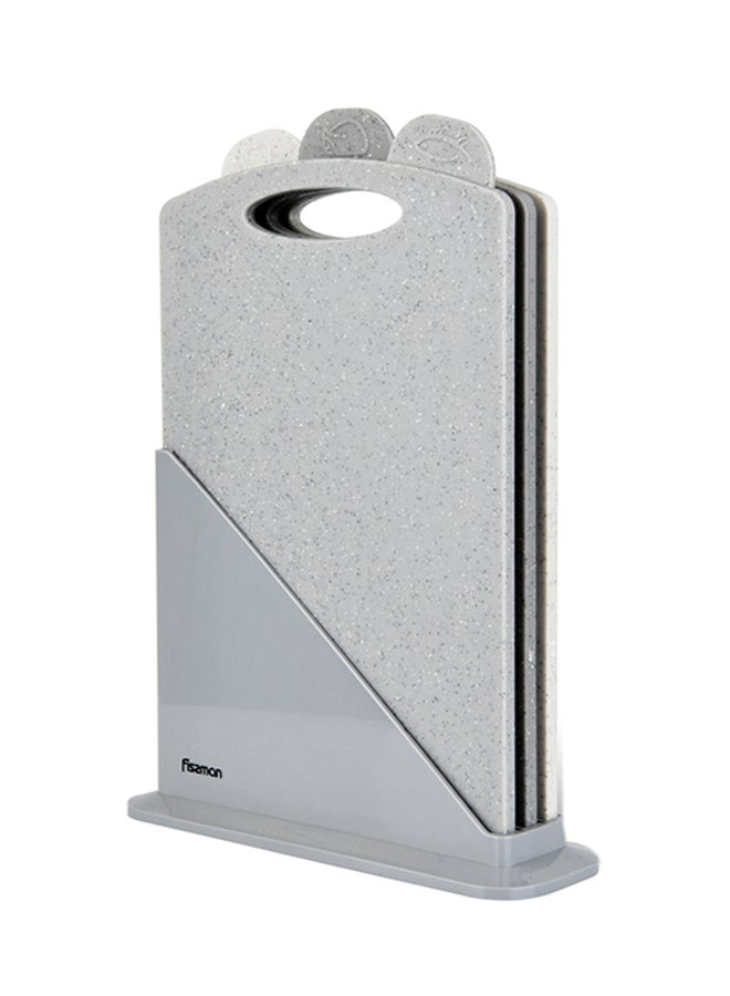 Fissman 3-Piece Index Chopping Board Set Grey 32x18cm - Image 1