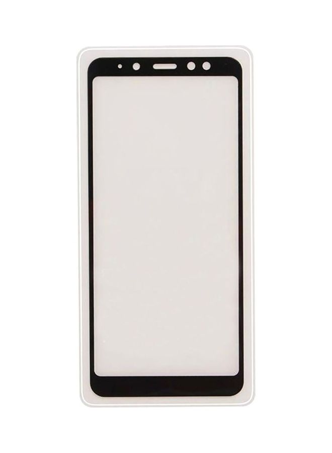 شيزي لاصقة حماية للشاشة خماسية الأبعاد من الزجاج المقوى لهاتف سامسونج جالاكسي A8+ أسود/شفاف - Image 1