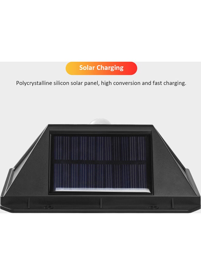 2-Piece 100 LED Solar Wall Light Warm White 14.00x8.50x0.335cm - Image 2