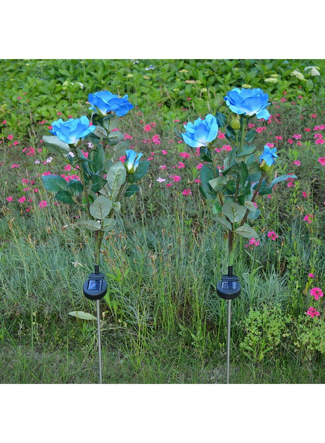 Generic 3 LED Solar Rose Stake Light Blue 48.00x6.00x0.26cm  - Image 2