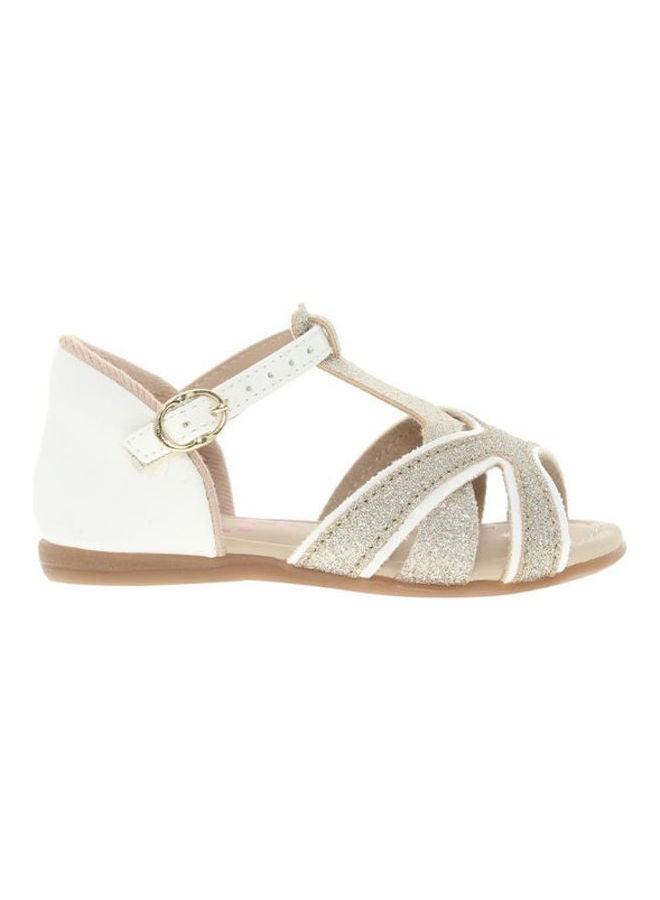 Comfortable Buckle Style Flat Sandals White/Silver - v1619282024/N46153839V_2