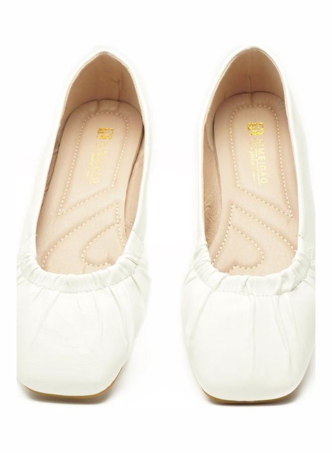 Generic - Formal Slip-On Belly Shoes White - Image 1