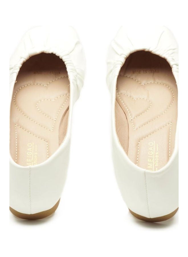 Generic - Formal Slip-On Belly Shoes White - Image 1