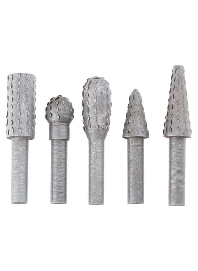 MTX 5-Piecef Burr Bit Set Silver