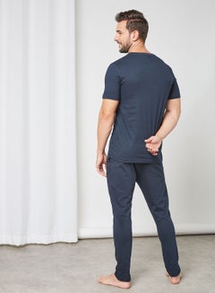 Sivvi x D'Atelier Basic Cotton Pyjama Set Navy Blue  - Image 2