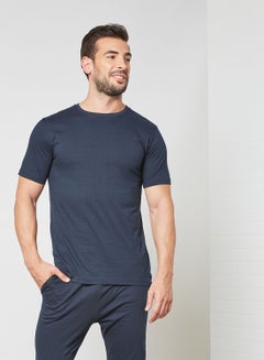 Sivvi x D'Atelier Basic Cotton Pyjama Set Navy Blue  - Image 1