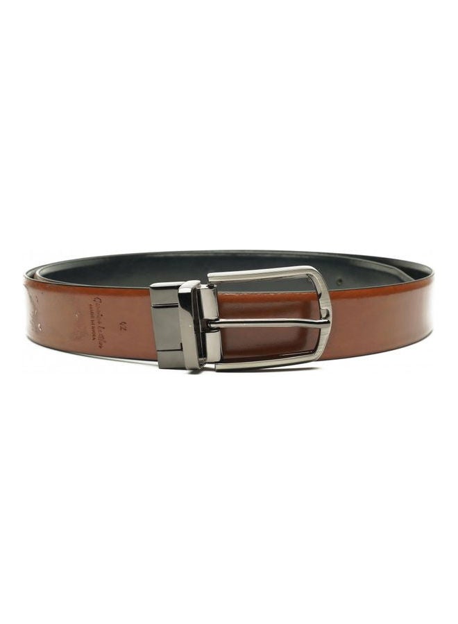Reversible Genuine Leather Belt For Men Brown/Black  - Image 1