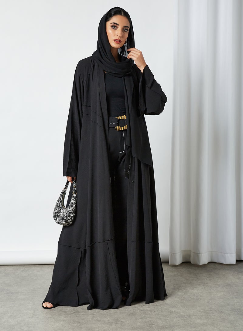 ROZA - Stylish Casual Abaya With Sheilah Black - Image 1