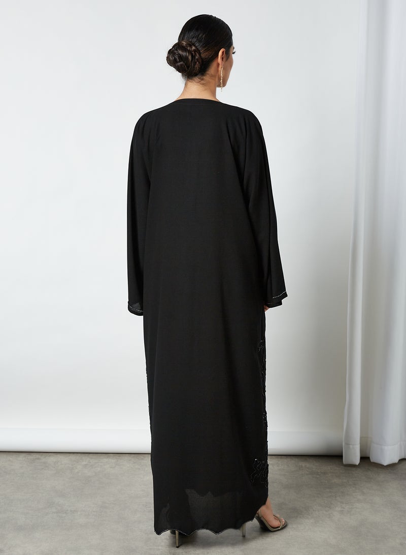 ROZA Stylish Casual Abaya With Sheilah Black - Image 2