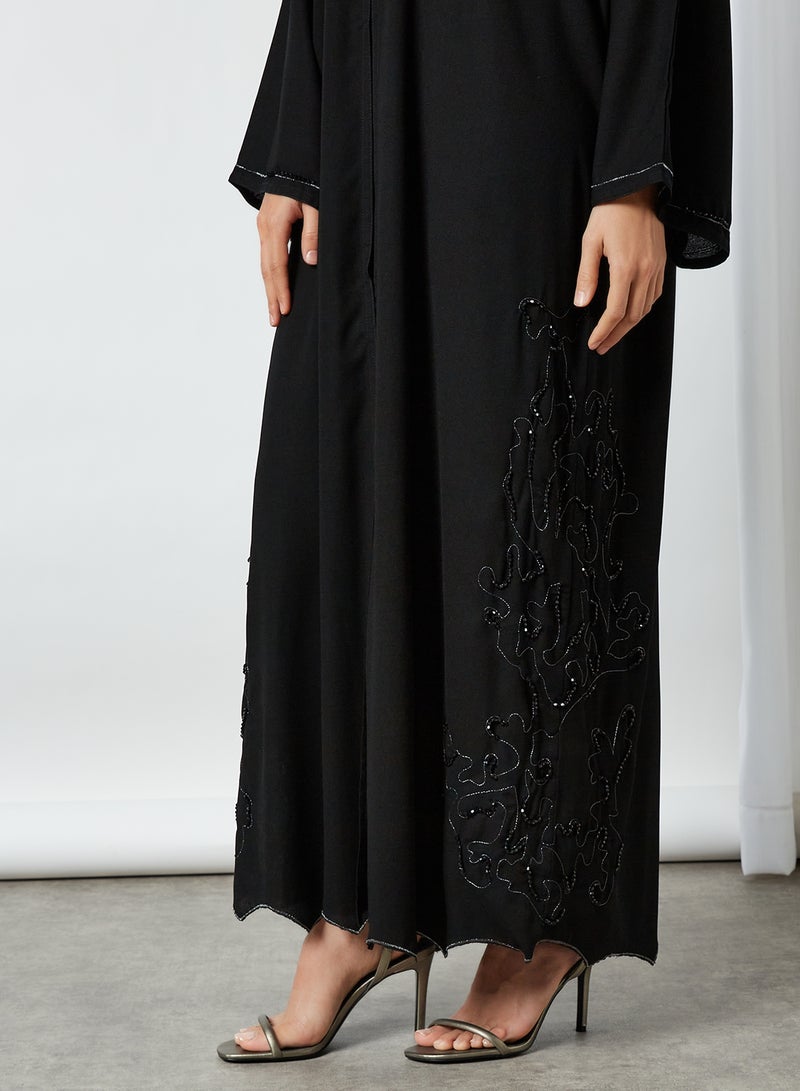 ROZA Stylish Casual Abaya With Sheilah Black - Image 3