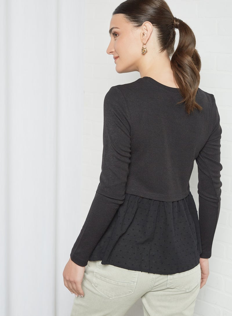 NEW LOOK - Maternity Double Layer Top Black - Image 1