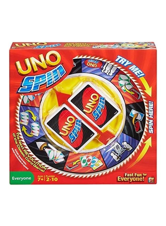 Mattel Games UNO Card Game With Spin Wheel  - Image 1