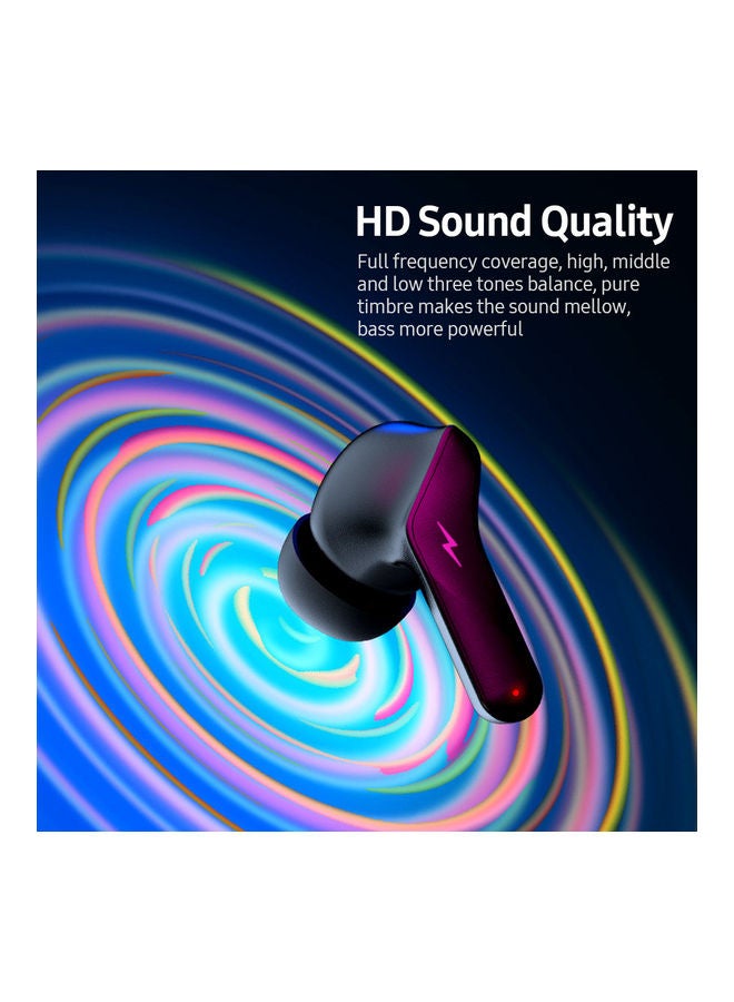 Ajazz - TWS BT5.0 Headphone In-Ear Sports Gaming Earbuds With Charging Case Yellow/Black - Image 1