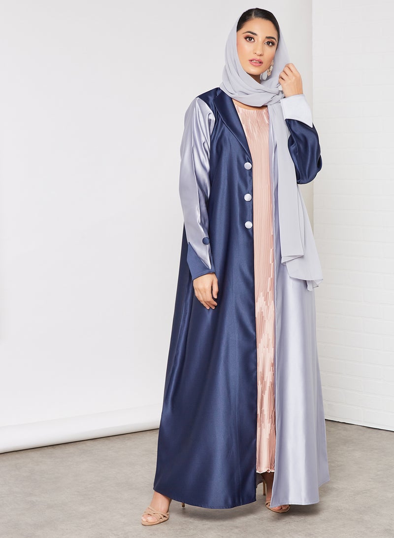 Bousni - Stylish Casual Abaya With Sheilah Blue - Image 1