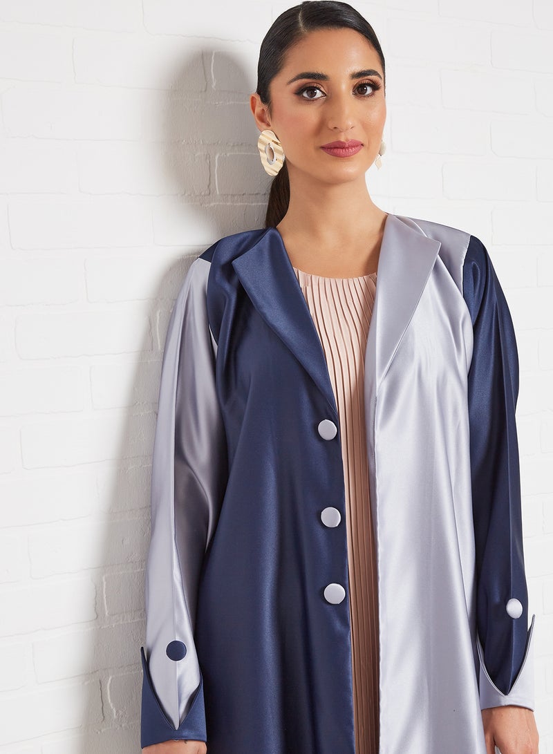 Bousni - Stylish Casual Abaya With Sheilah Blue - Image 1