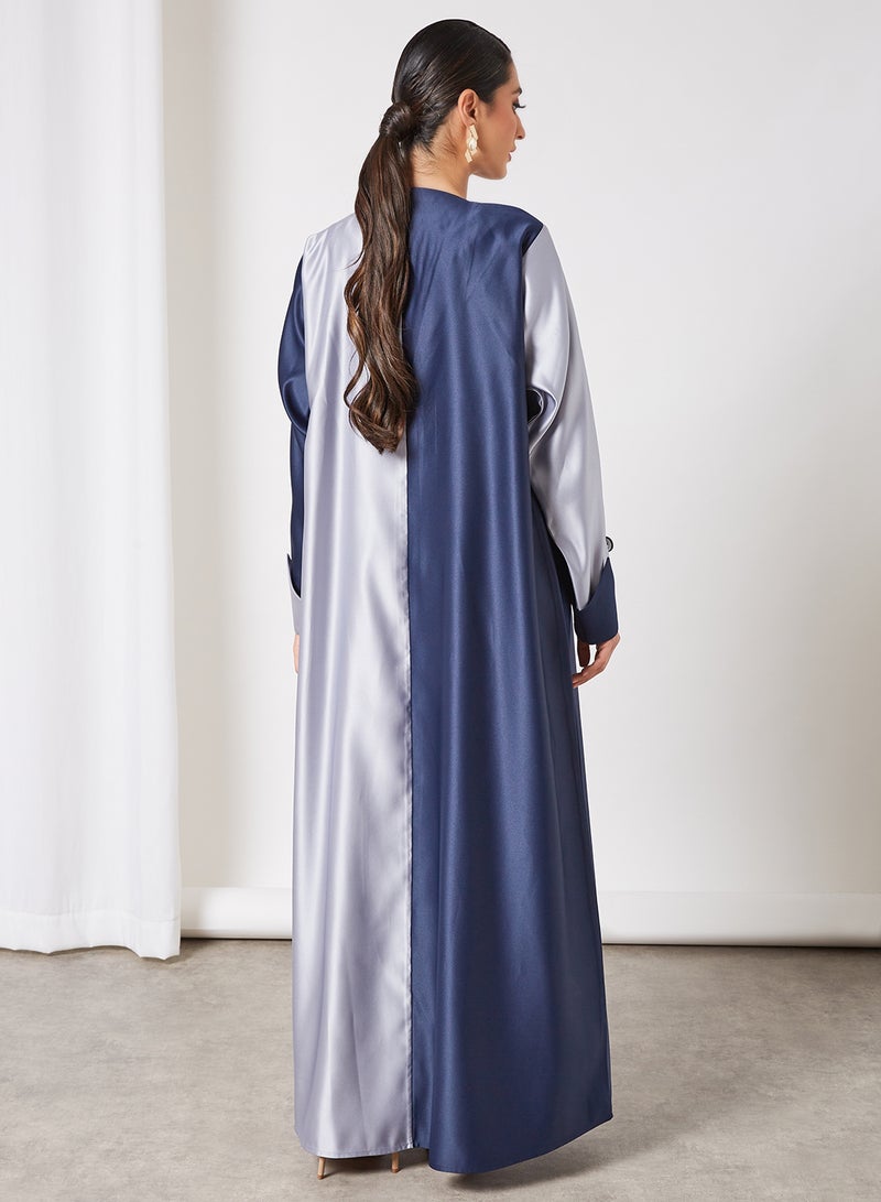 Bousni - Stylish Casual Abaya With Sheilah Blue - Image 1