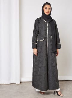 Stylish Casual Abaya With Sheilah Black