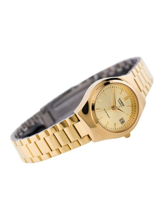 كاسيو ساعة يد إنتايسر بعقارب مقاومة للماء طراز LTP-1170N-9ARDF - 30 مم - ذهبي للرجال - Image 5