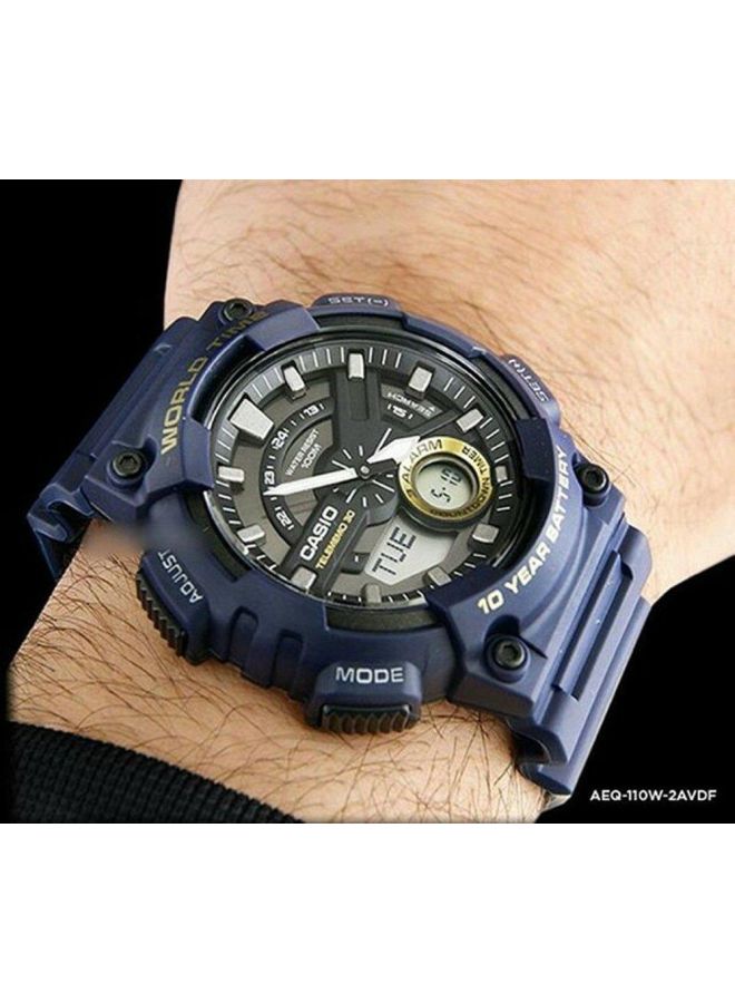 كاسيو ساعة تيليميمو 30 رقمية وبعقارب طراز AEQ-110W-2A - قياس 47 مم - لون كحلي للرجال - Image 5