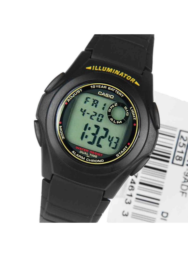 CASIO - Boys' Youth Series Water Resistant Digital Watch F-200W-9A - 40 mm - Black - Image 1