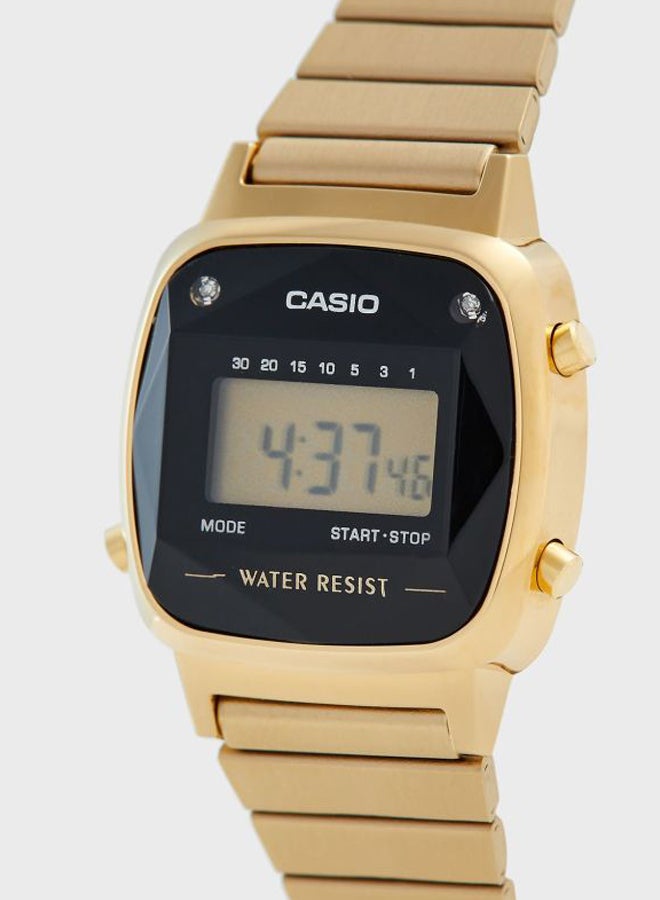 كاسيو ساعة يد رقمية للشباب طراز LA670WGAD-1DF مقاس 25 مم - لون ذهبي للنساء - Image 4