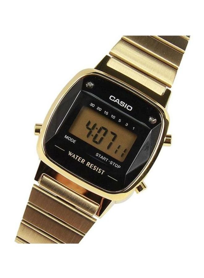 كاسيو ساعة يد رقمية للشباب طراز LA670WGAD-1DF مقاس 25 مم - لون ذهبي للنساء - Image 5