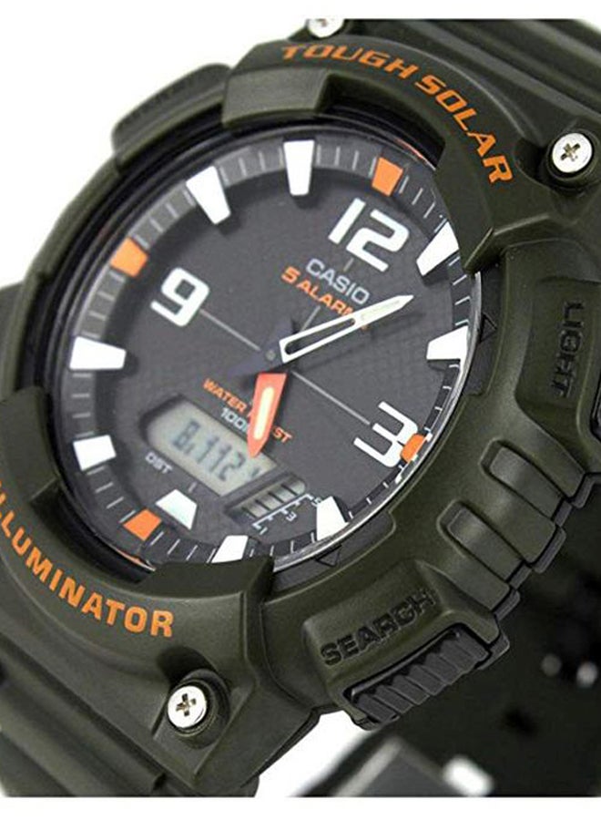 كاسيو ساعة يد شبابية بعقارب ورقمية طراز AQ-S810W-3AVDF - 47 مم - لون أخضر للرجال - Image 5
