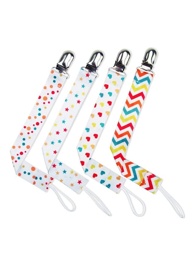 4-Piece Printed Pacifier Clip - Image 1