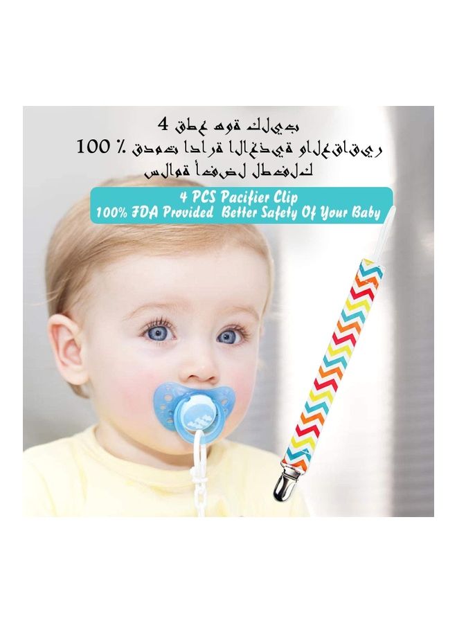 4-Piece Printed Pacifier Clip - Image 3