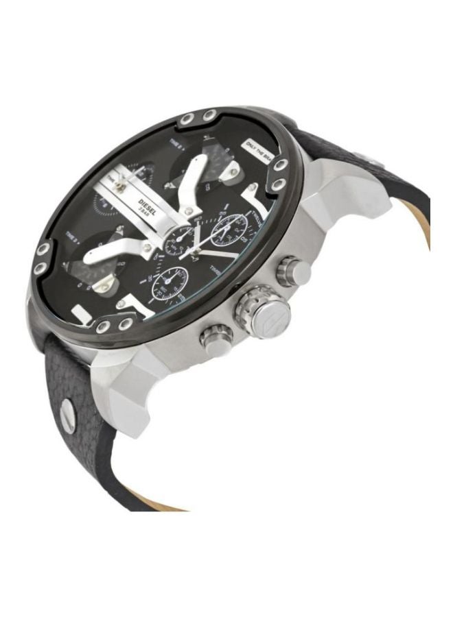DIESEL Men's Water Resistant Leather Chronograph Watch DZ7313 - Image 4