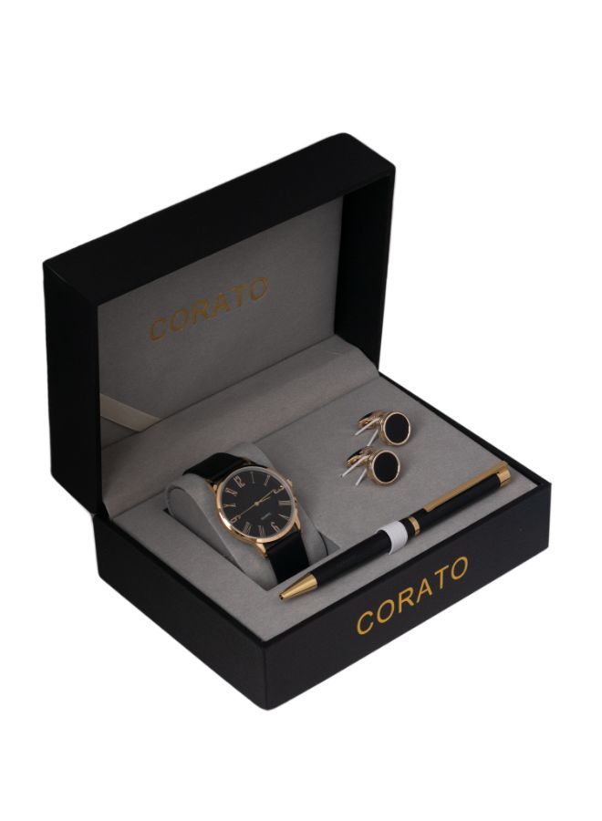 Corato - Men's Analog Wrist Watch With Pen And Cufflinks Set - Image 1