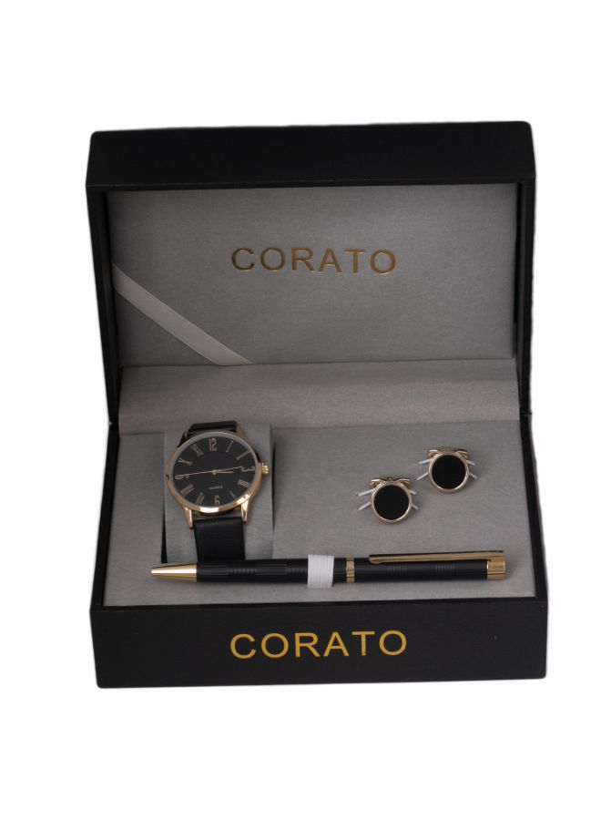 Corato - Men's Analog Wrist Watch With Pen And Cufflinks Set - Image 1