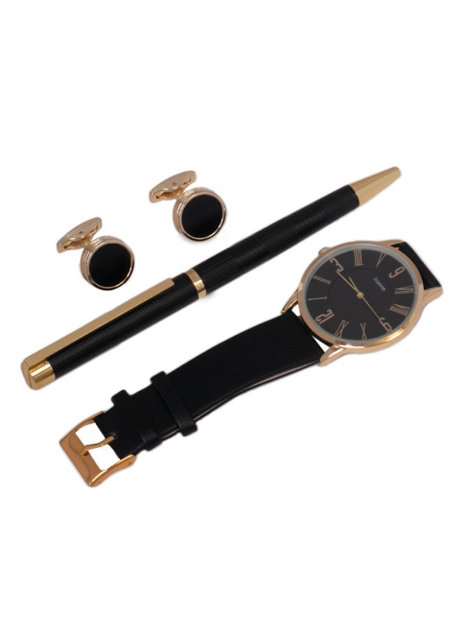 Corato - Men's Analog Wrist Watch With Pen And Cufflinks Set - Image 1