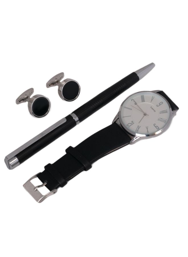 Corato - Men's Analog Wrist Watch With Pen And Cufflinks Set - Image 1