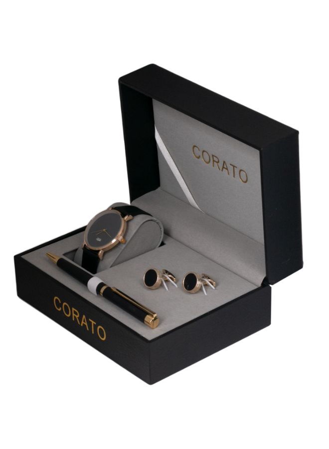 Corato - Men's Analog Wrist Watch With Pen And Cufflinks Set - Image 1