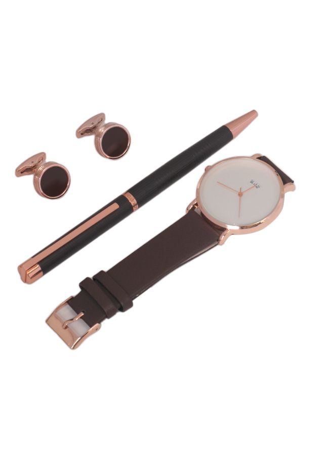 Corato - Men's Analog Wrist Watch With Pen And Cufflinks Set - Image 1