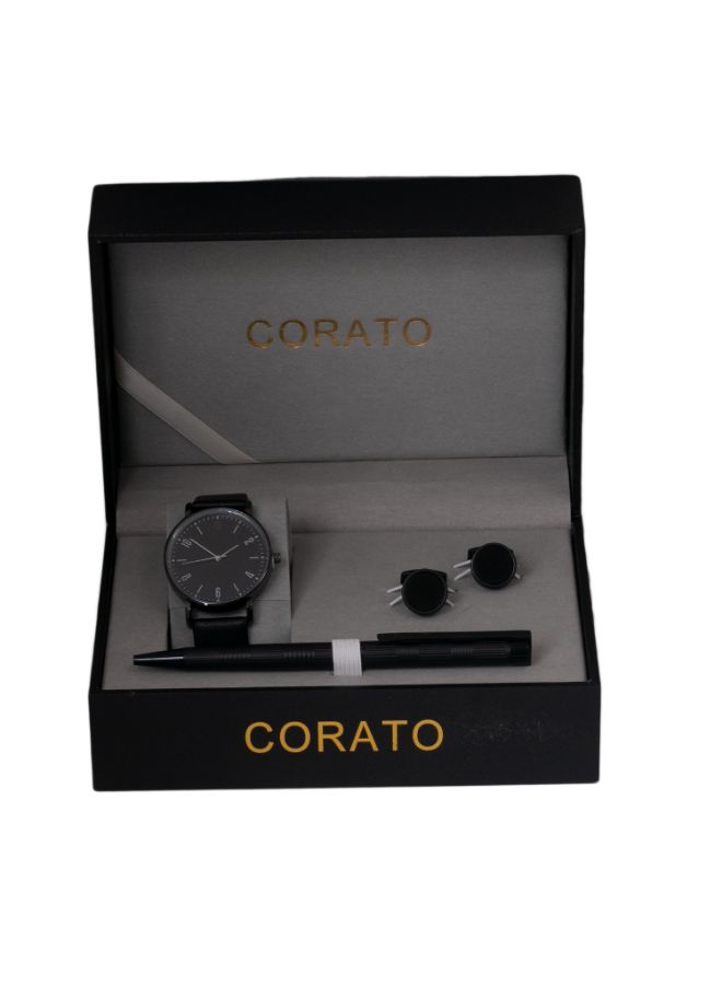 Corato - Men's Analog Wrist Watch With Pen And Cufflinks Set - Image 1