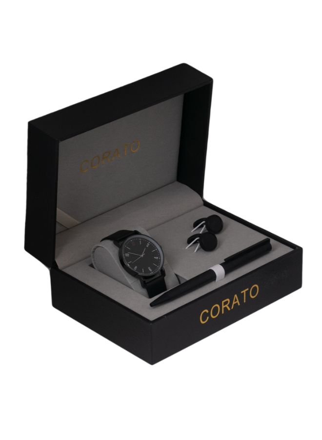 Corato - Men's Analog Wrist Watch With Pen And Cufflinks Set - Image 1