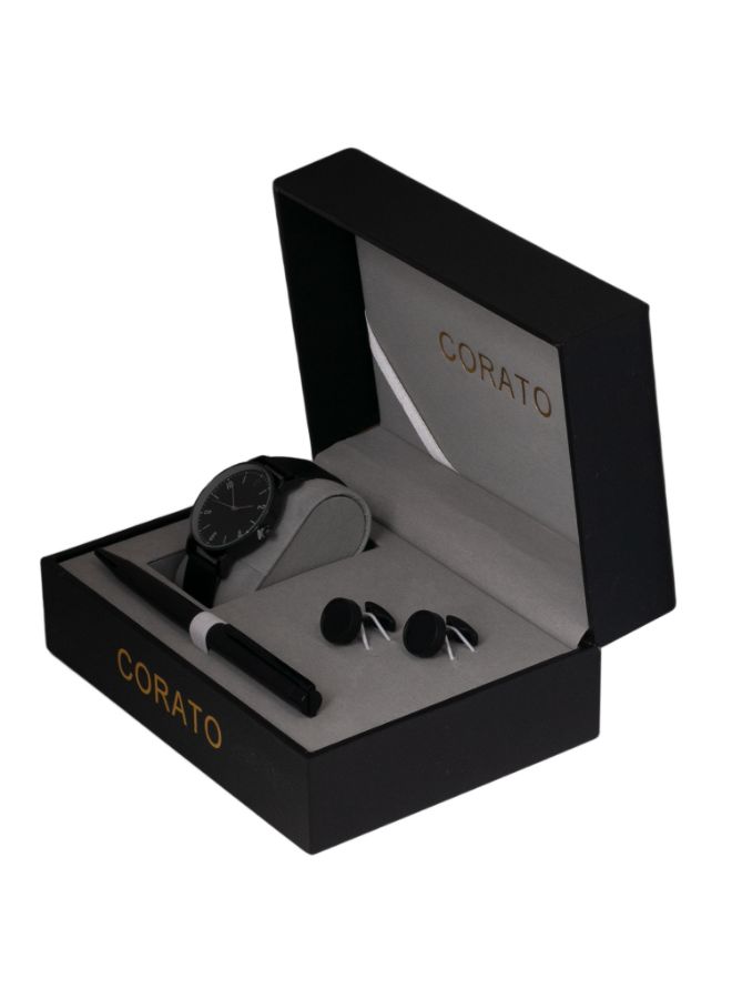 Corato - Men's Analog Wrist Watch With Pen And Cufflinks Set - Image 1