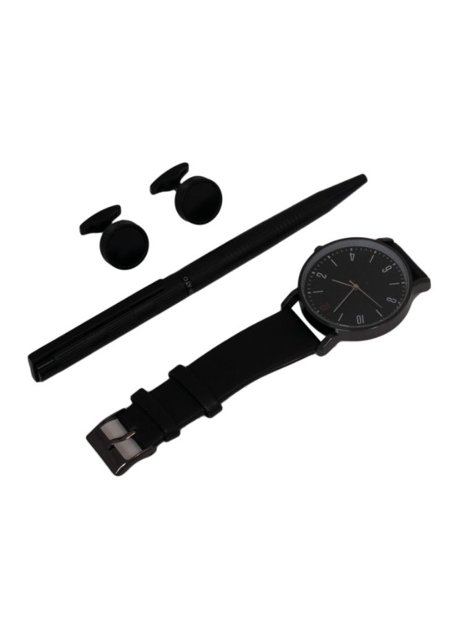 Corato - Men's Analog Wrist Watch With Pen And Cufflinks Set - Image 1