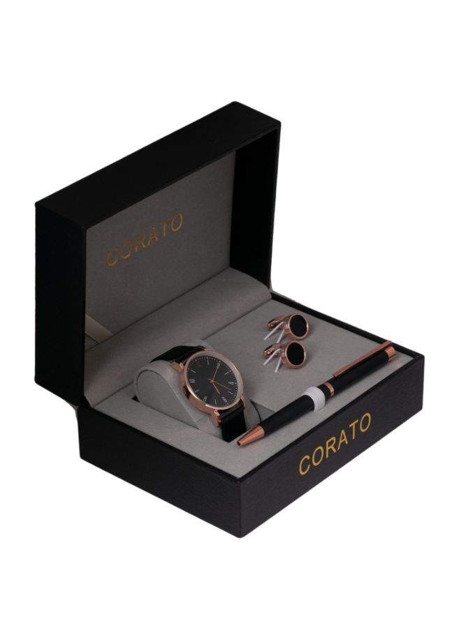 Corato - Men's Analog Wrist Watch With Pen And Cufflinks Set - Image 1