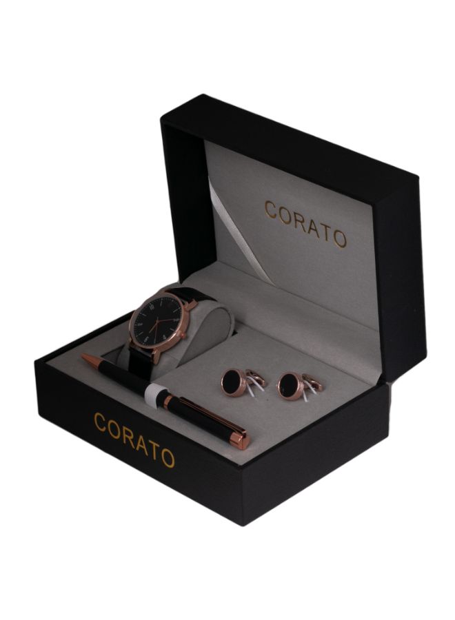 Corato - Men's Analog Wrist Watch With Pen And Cufflinks Set - Image 1