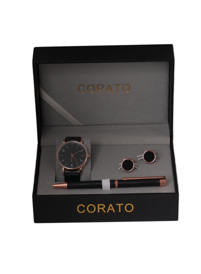 Corato - Men's Analog Wrist Watch With Pen And Cufflinks Set - Image 1