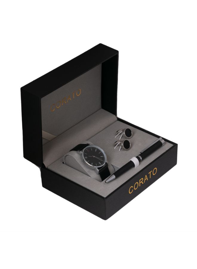 Corato - Men's Analog Wrist Watch With Pen And Cufflinks Set - Image 1