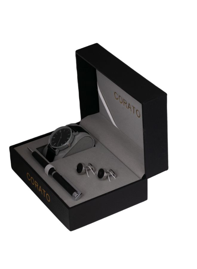 Corato - Men's Analog Wrist Watch With Pen And Cufflinks Set - Image 1
