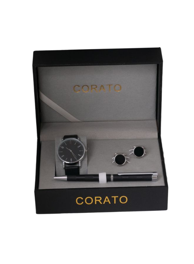 Corato - Men's Analog Wrist Watch With Pen And Cufflinks Set - Image 1