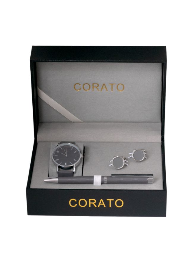 Corato - Men's Analog Wrist Watch With Pen And Cufflinks Set - Image 1