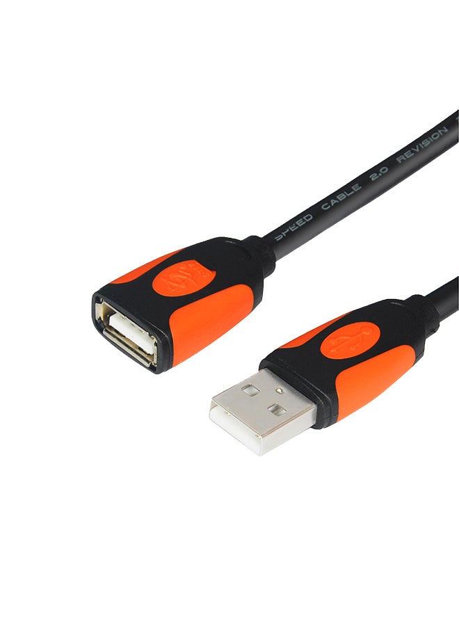 S تك كابل تمديد USB لنقل البيانات من Type A ذكر إلى أنثى أسود - Image 1