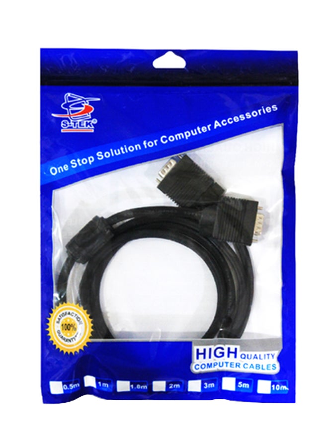 S-TEK Vga Cable Male To Male Black - Image 2